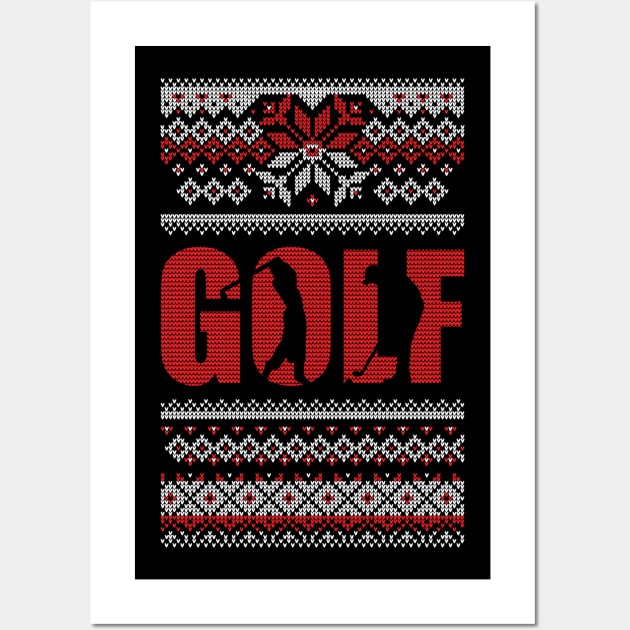 Golf Ugly Christmas Wall Art by golf365